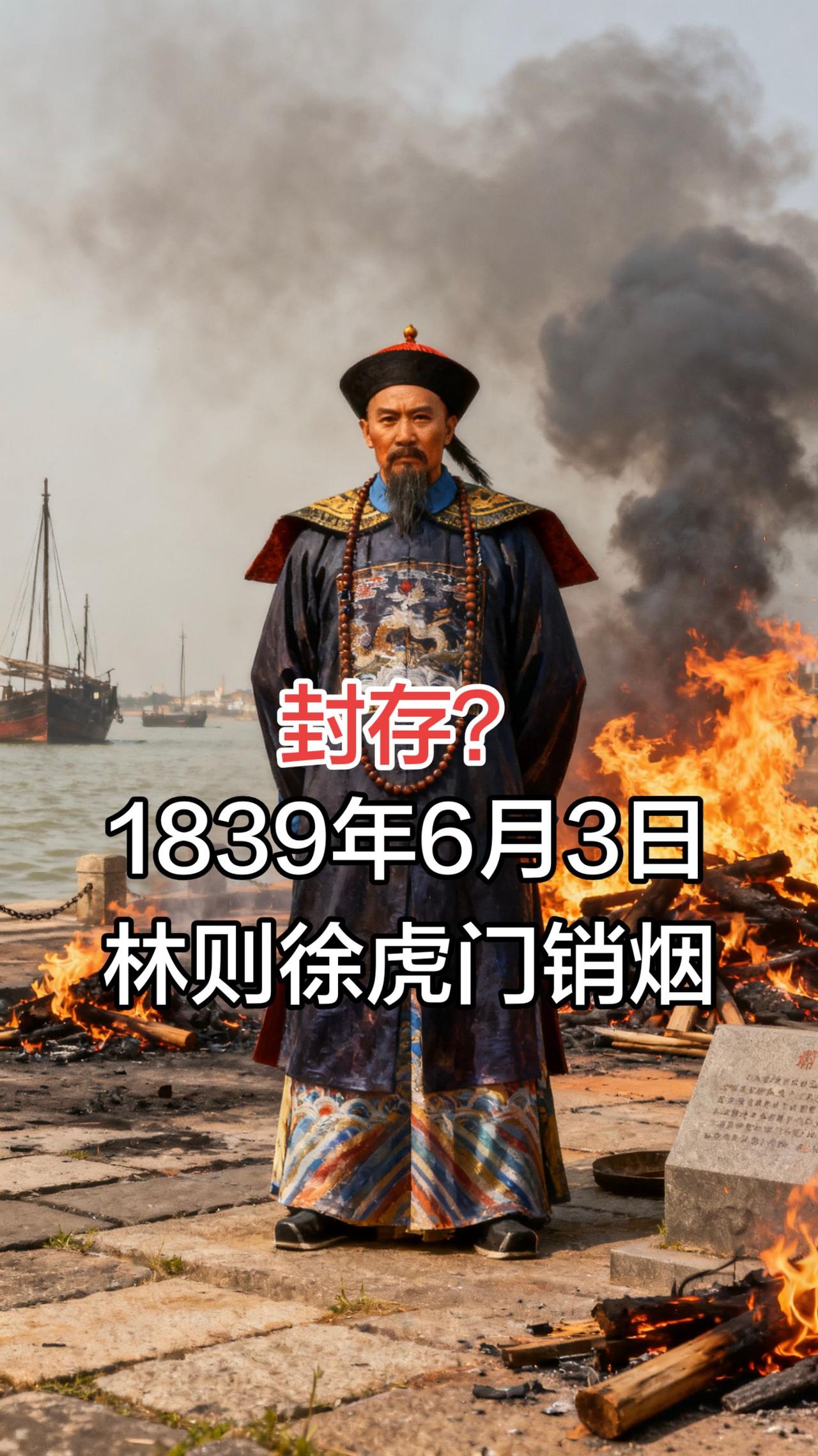 封存？想起林则徐虎门销烟。