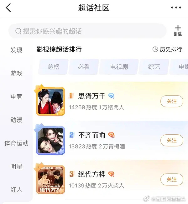 思胥万千cp超话榜登顶了八集定律不容小觑🫡 