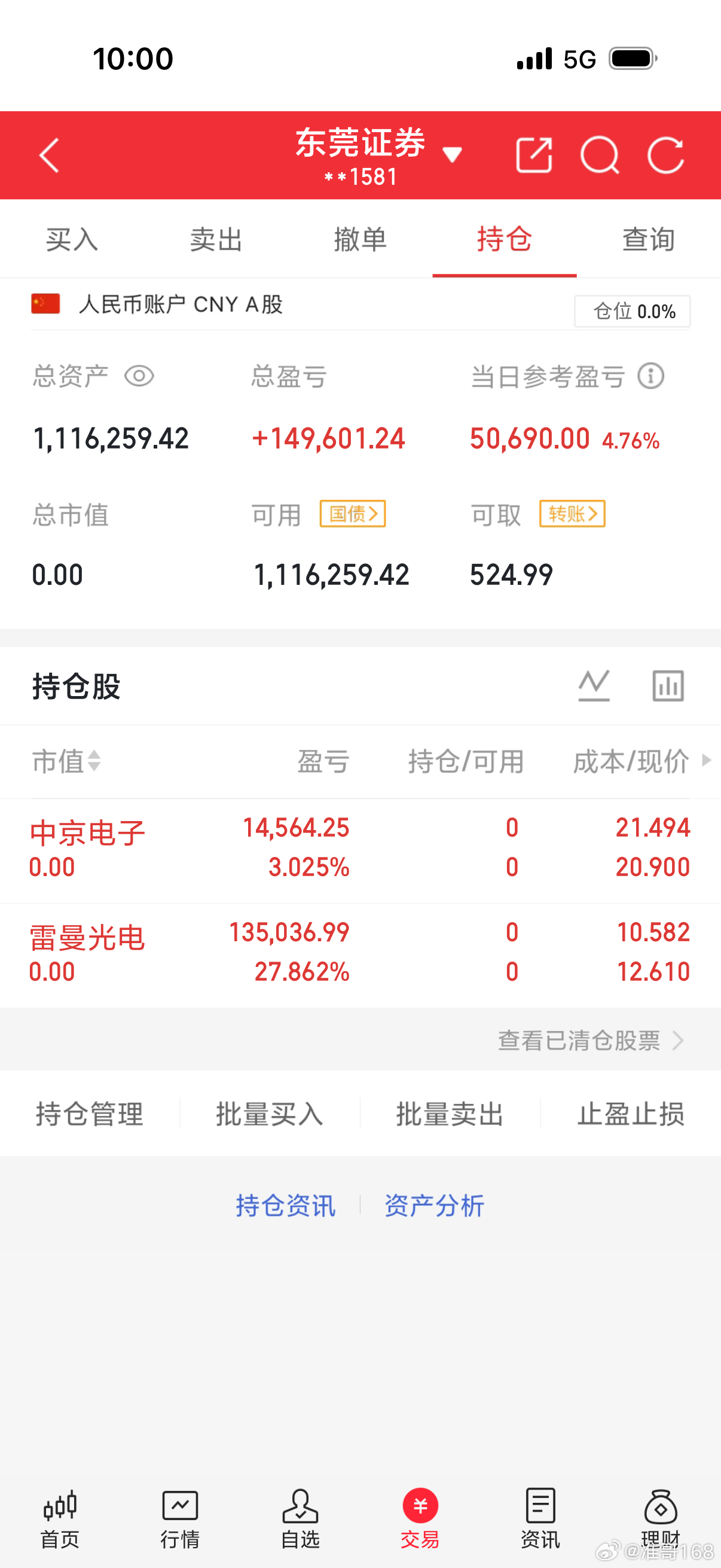 炒股创业记兄弟姐妹们，我的实盘A股记录来了！ 50W1年翻5倍，是目标也是挑战—