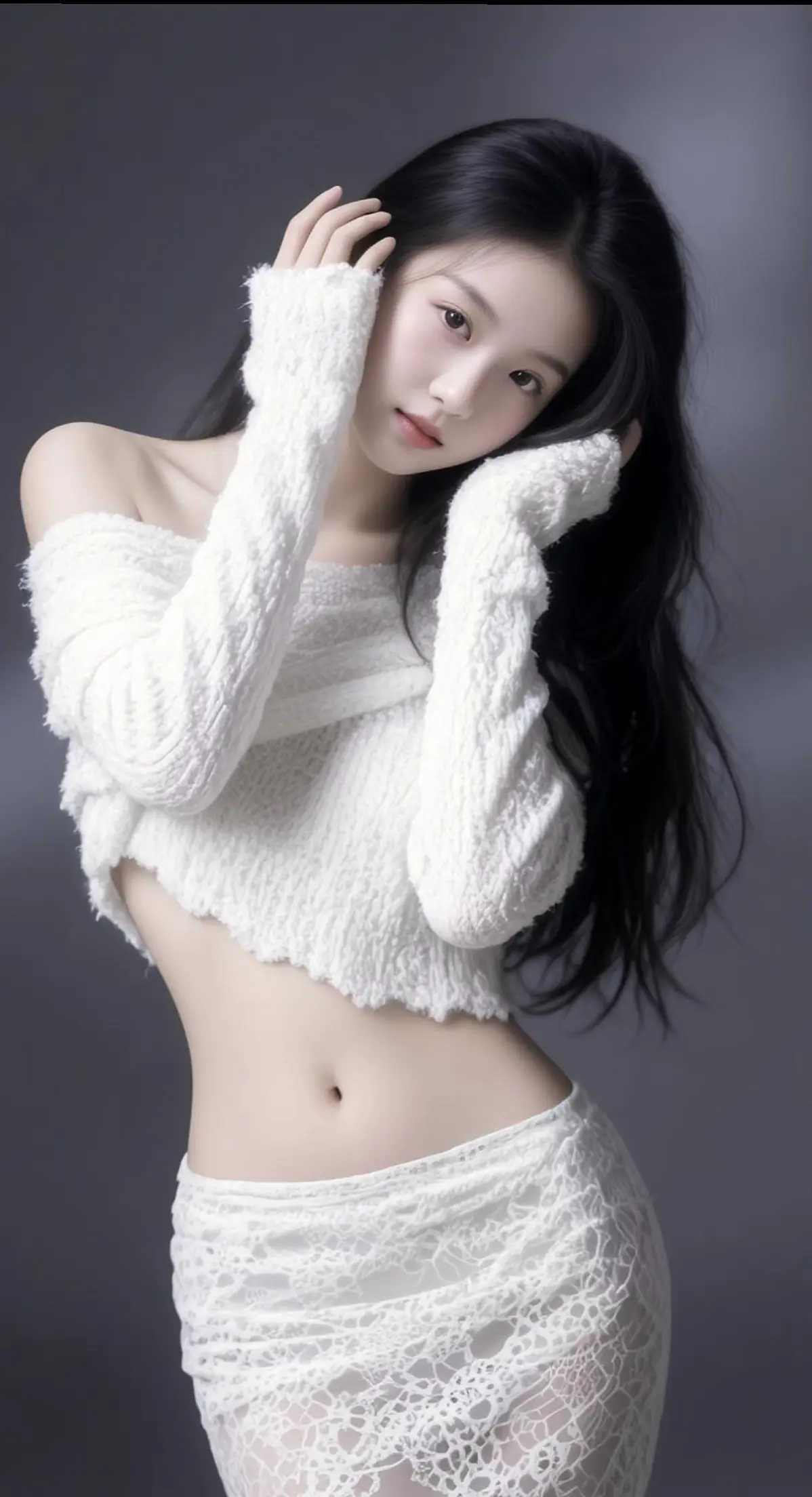 AI纯欲针织美人