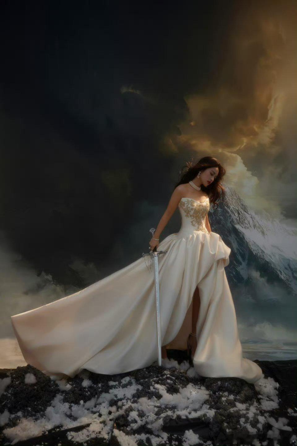 沈月今天微博视界大会 出图，骑士公主！微博视界大会红毯微博视界大会包出片的 ​​