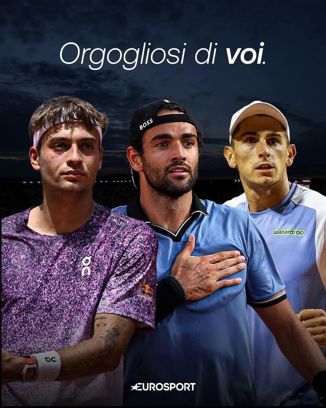 意大利网球这牌面🇮🇹🎾法网官方竖起三大支柱谁能想到辛纳爆冷出局穆塞蒂因伤退