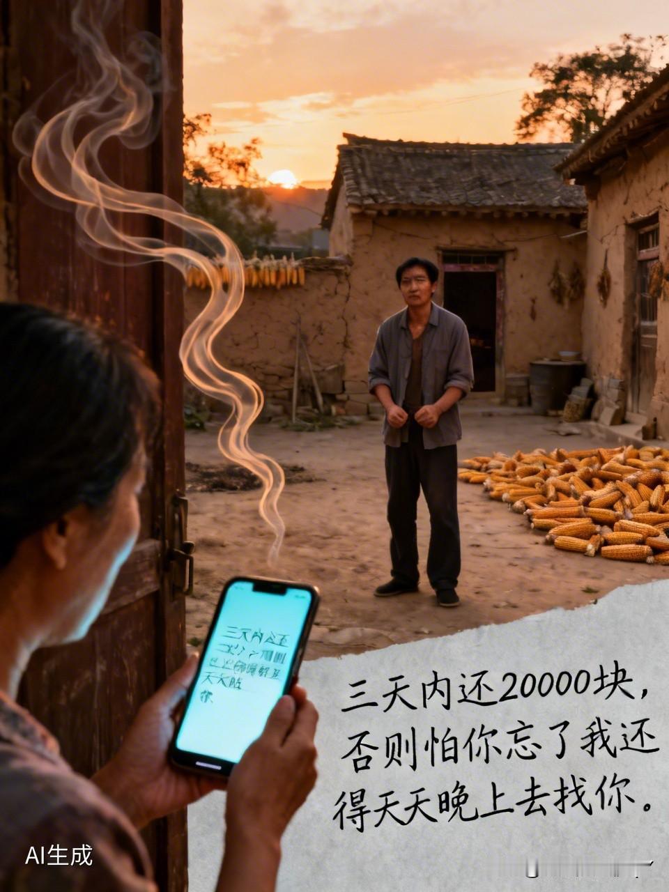 在农村，有个女人，她公公去世了，她小叔子把公公的手机当作陪葬品放进了棺材里。
这