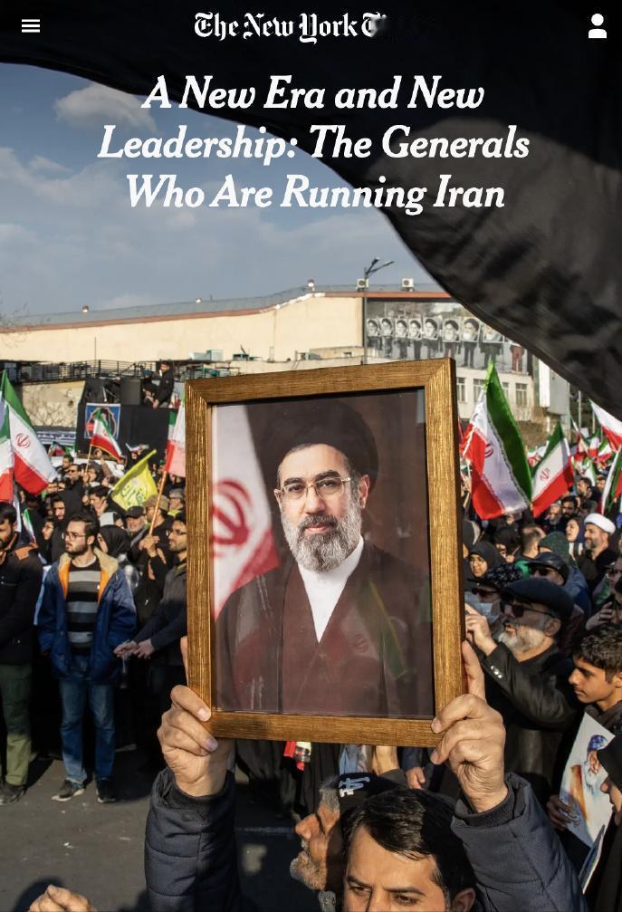 《纽约时报》报道穆杰塔巴近况的文章，让人看了很是唏嘘——战争真的残酷。


美以