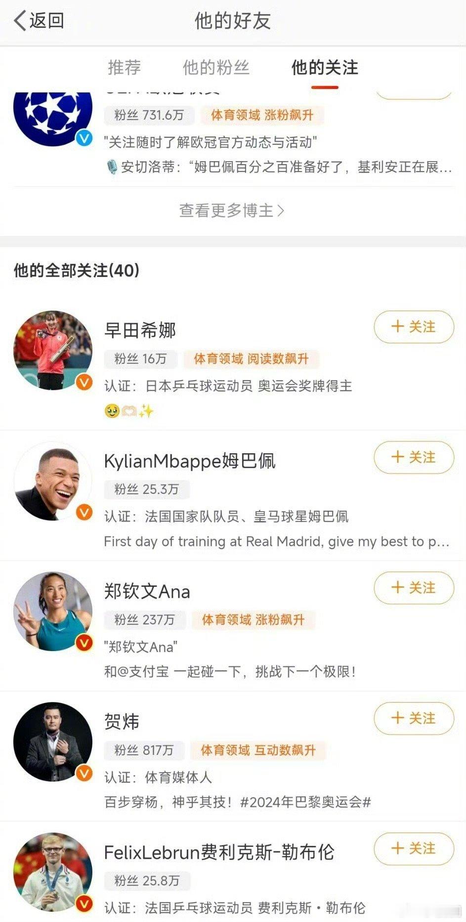 樊振东、孙颖莎都已取关早田希娜～ ​​​