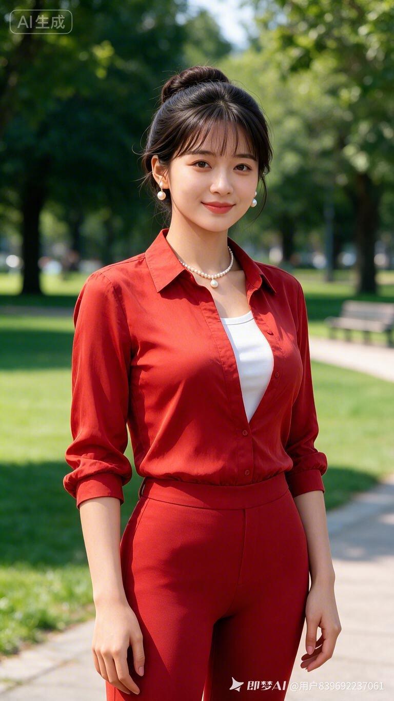 这位小姐姐穿得真亮眼！