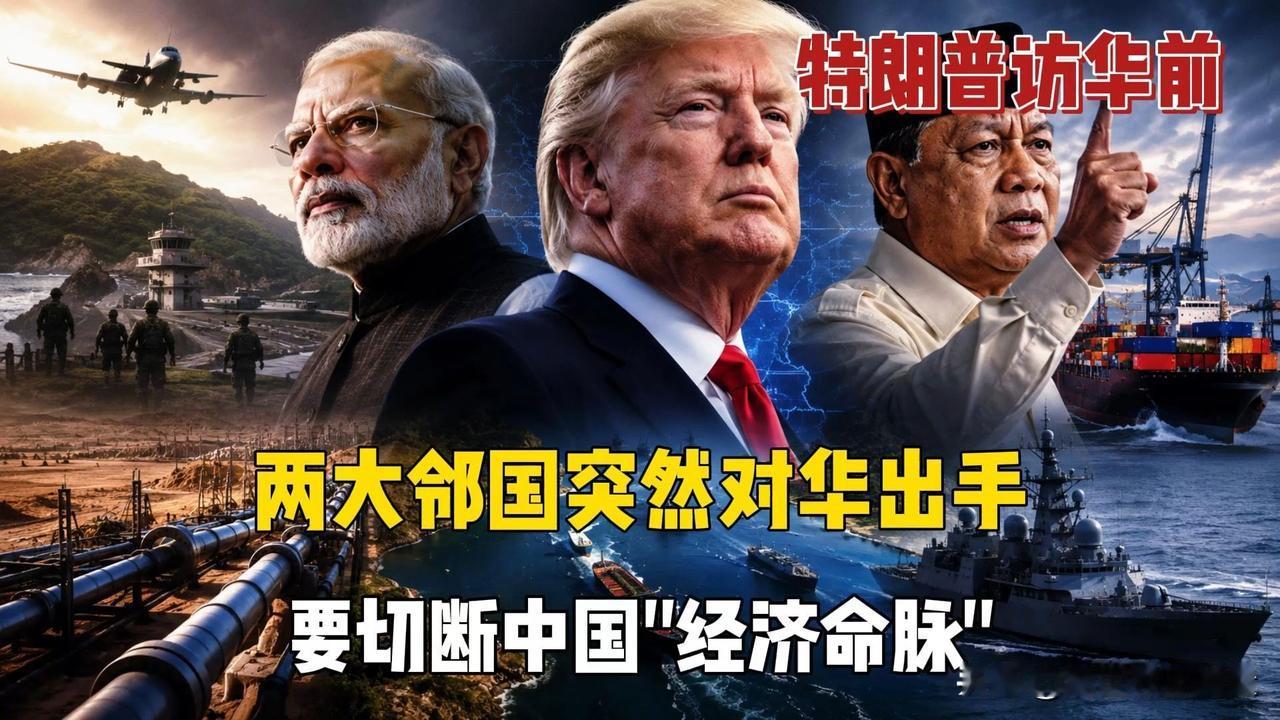 特朗普访华前两大邻国突然对华出手，要切断中国经济命脉！