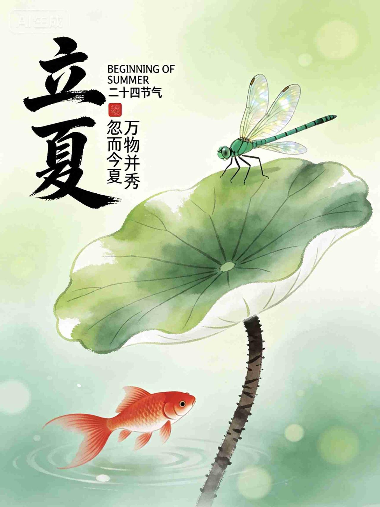 我的今日状态：😁轻松愉快
我这里的天气：☀️晴天
《立夏》
 
风辞春序，万物