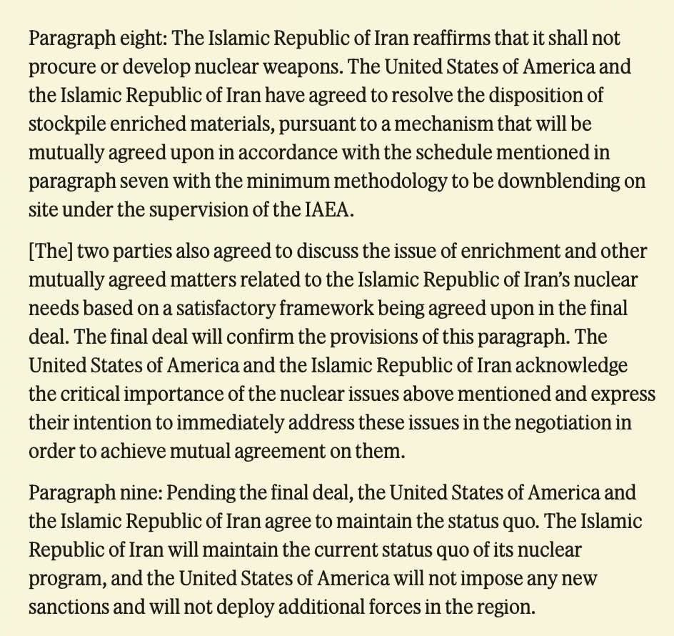 🇺🇸🇮🇷 白宫公布谅解备忘录全文要点概述如下：1. 美国、伊朗及其在当前