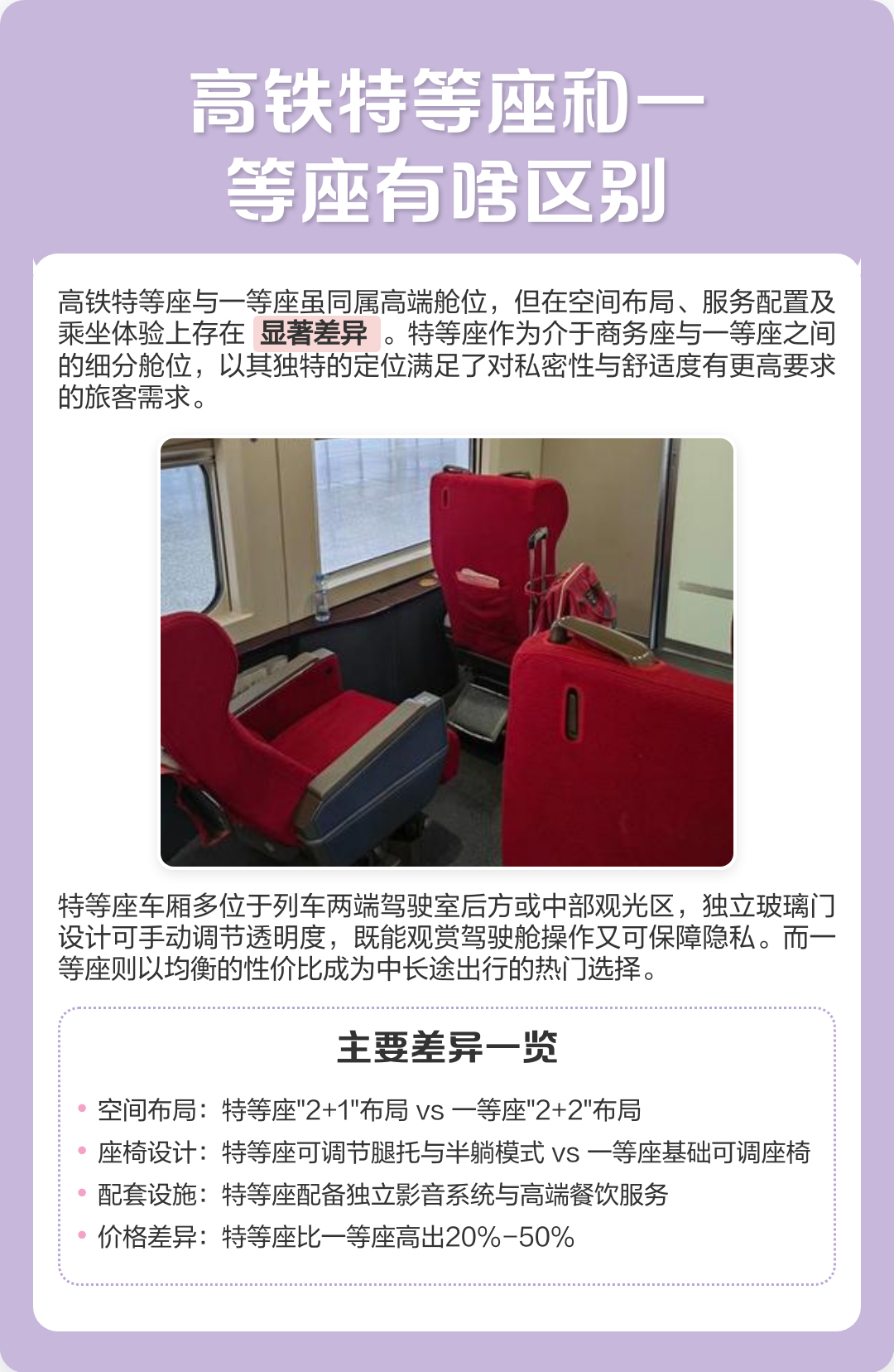 京东11.11真的包了一辆高铁 高铁特等座和一等座有啥区别？高铁特等座与一等座在