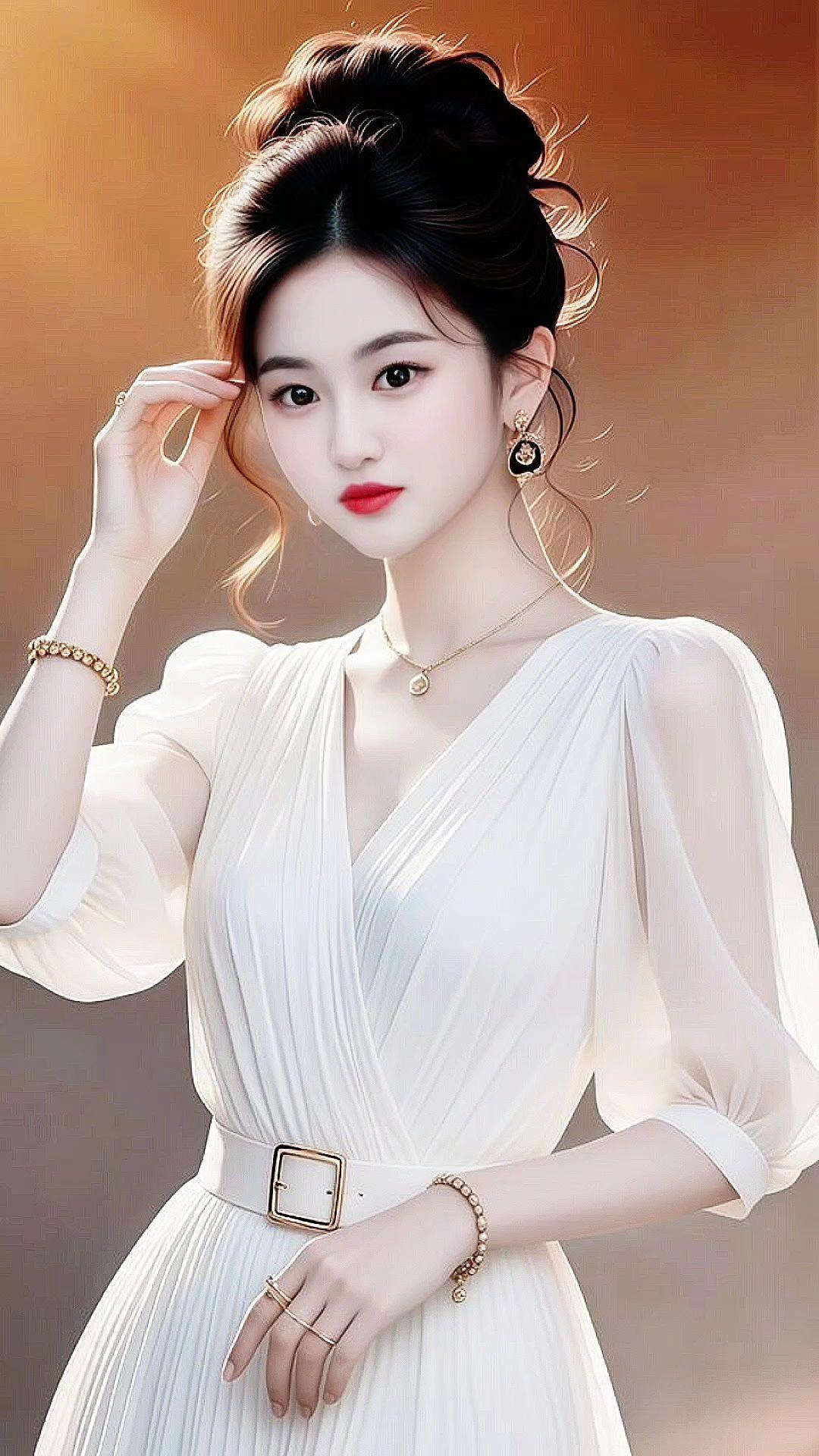 白色连衣裙 优雅白裙女神 优雅永不过时 御姐 温柔风