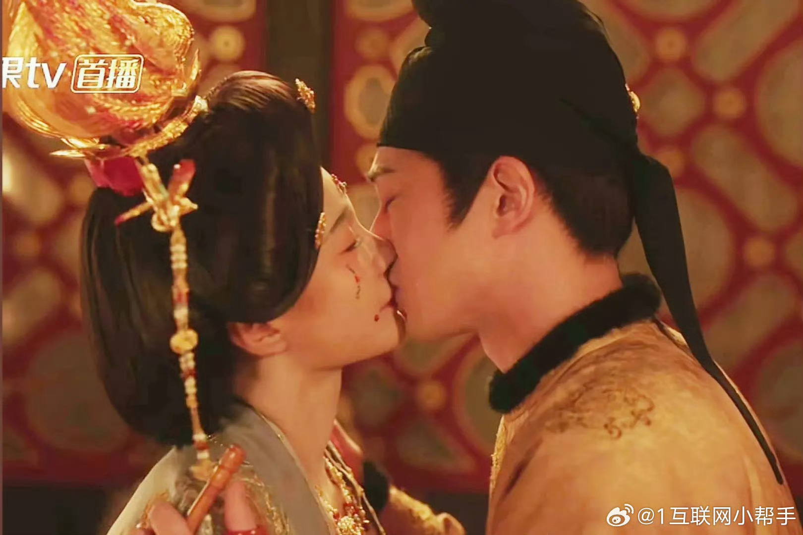 娱乐1. 救命！沈梦辰锦绣芳华吻戏 直接开“啃”太上头！从赵丽妃到杨贵妃，这剧情