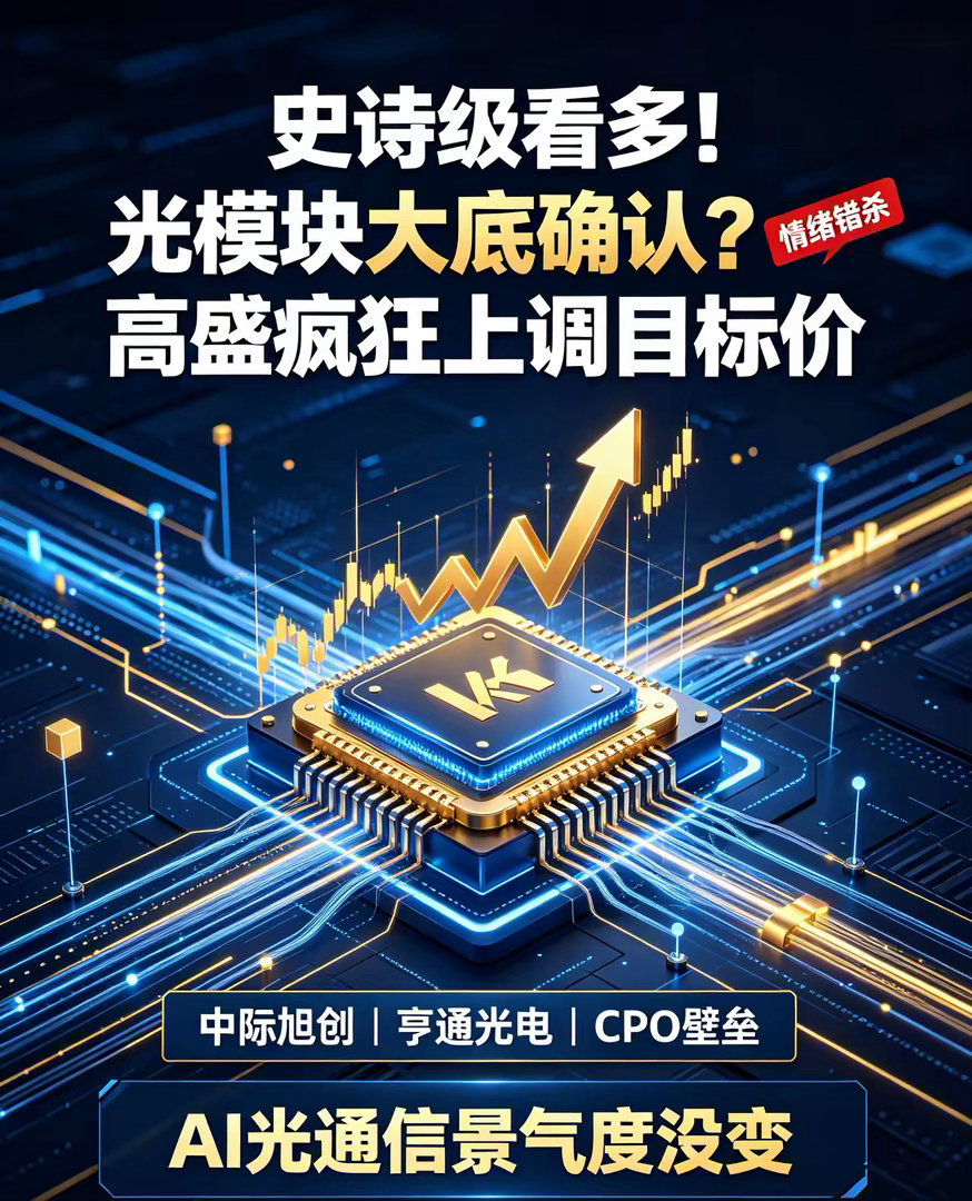 错杀大跌！AI光通信逻辑没变，两大龙头要起飞最近科技股大跌，很多人慌光模块要凉？