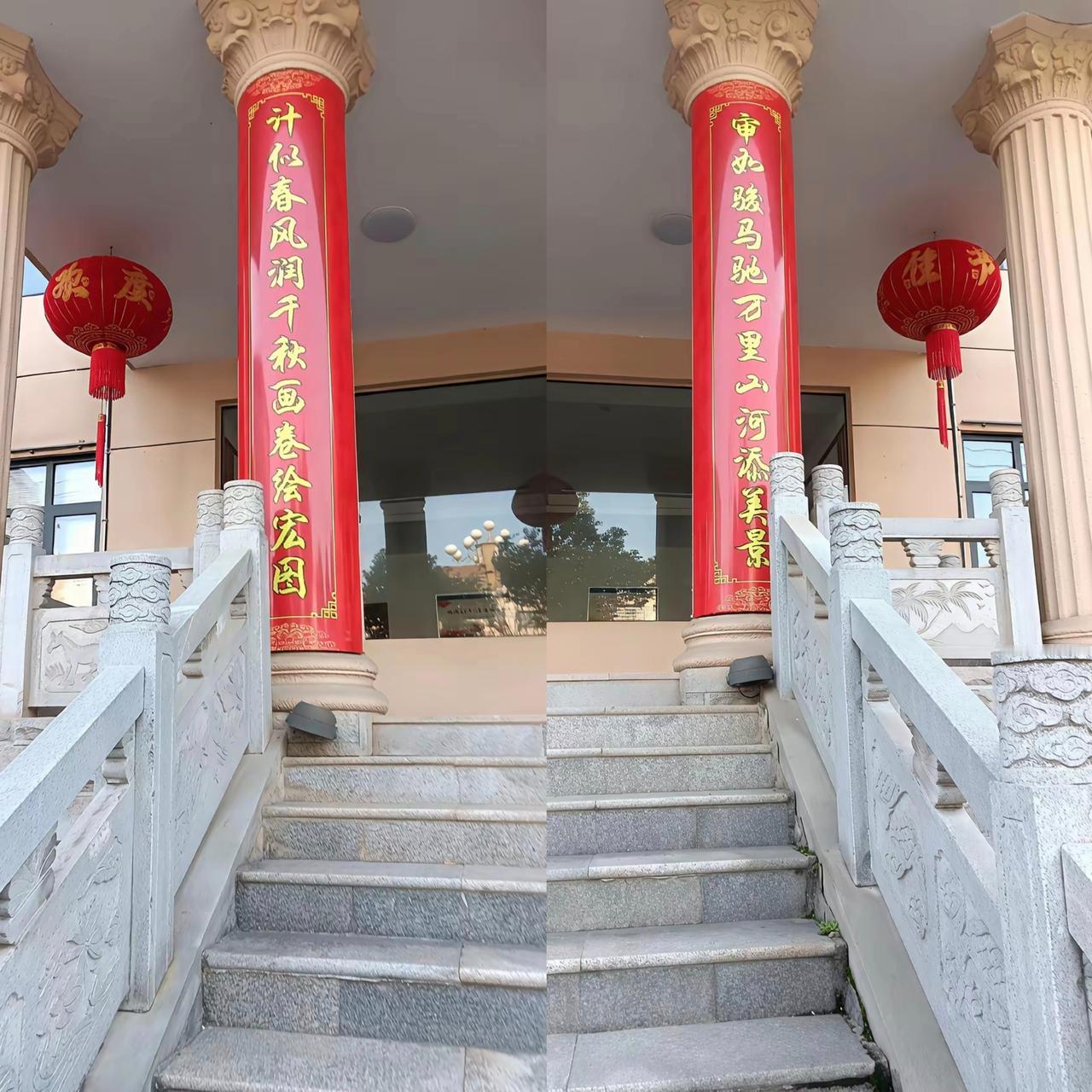 这幅湖北某单位门楼上的藏头春联突出单位职能，尽显楚文化特色，大气磅礴而不失浪漫色