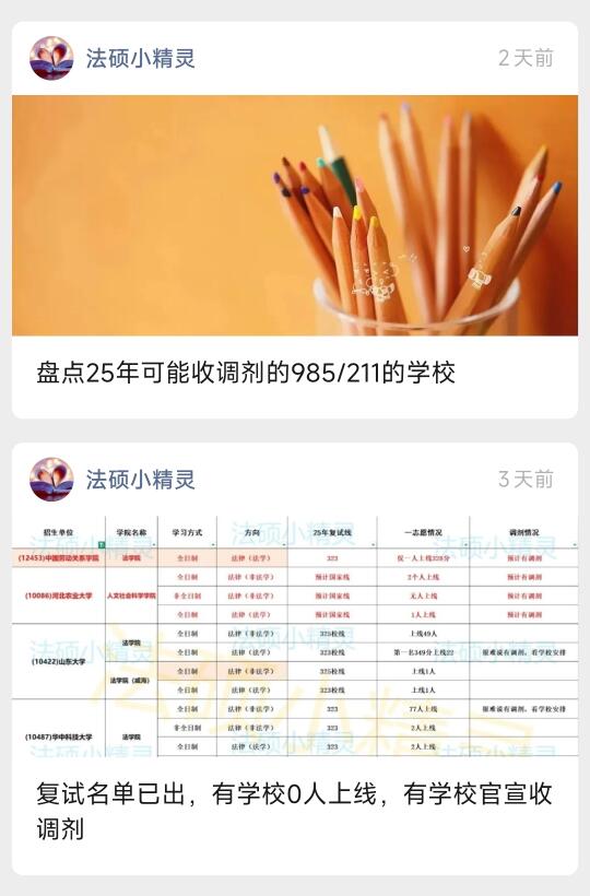 有了小精灵调剂内部群，法硕调剂不用发愁了