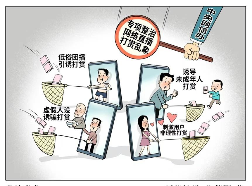 【彻底端掉低俗团播的“流量饭碗”】近日，一批以低俗团播引诱打赏的“网红”账号被封