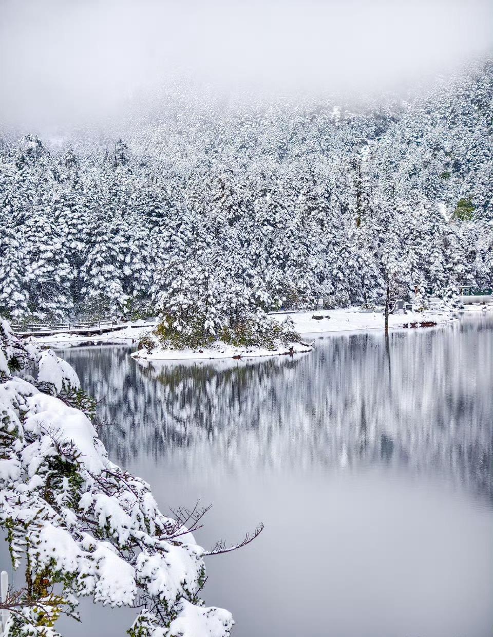 【四川这里又下雪了！】5月3日，一场飞雪突然到访，为四川@螺髻山景区 披上银纱，
