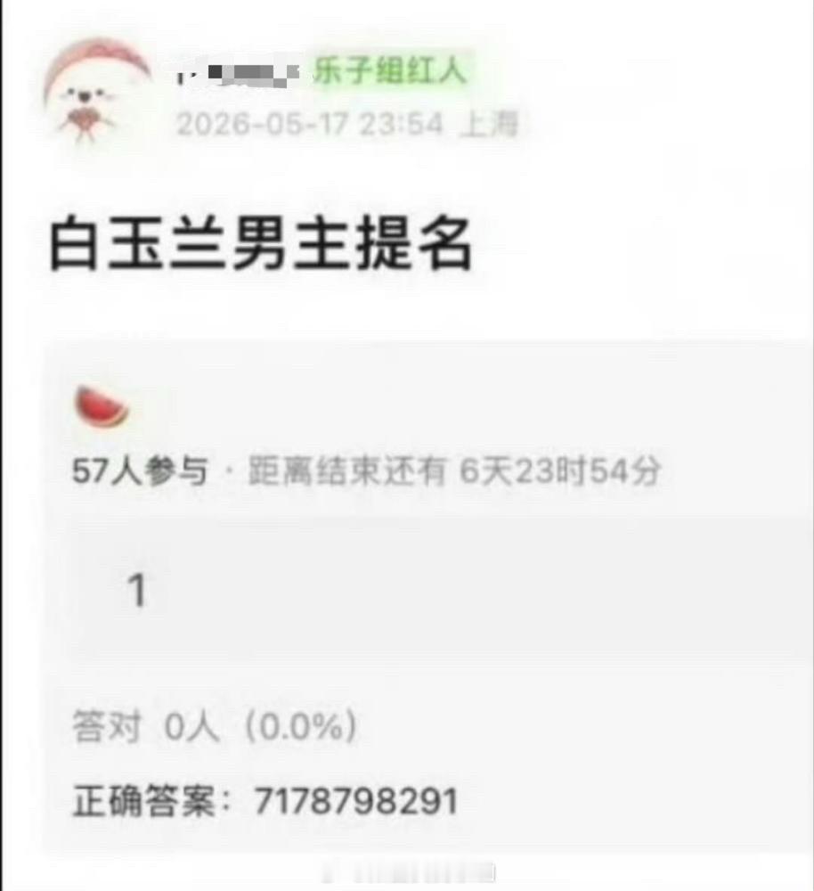 我真信了曝白玉兰提名名单