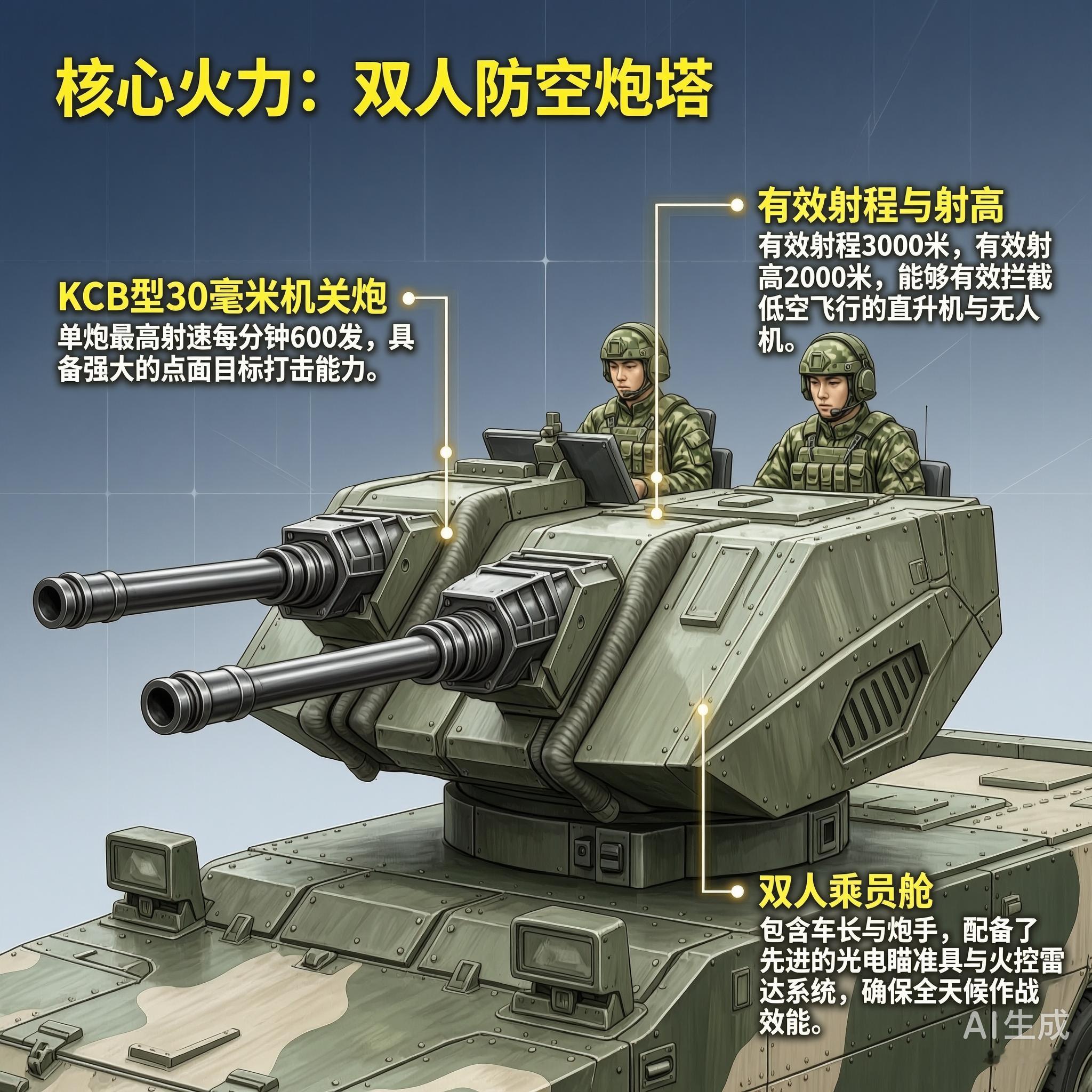 军事ai新视野 韩国K-30自行防空炮K-30自行防空炮是韩国于20世纪80年代
