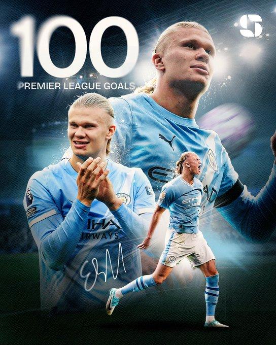 哈兰德成为英超历史上达成以下进球里程碑最快的球员：
打进20球：仅用14场比赛