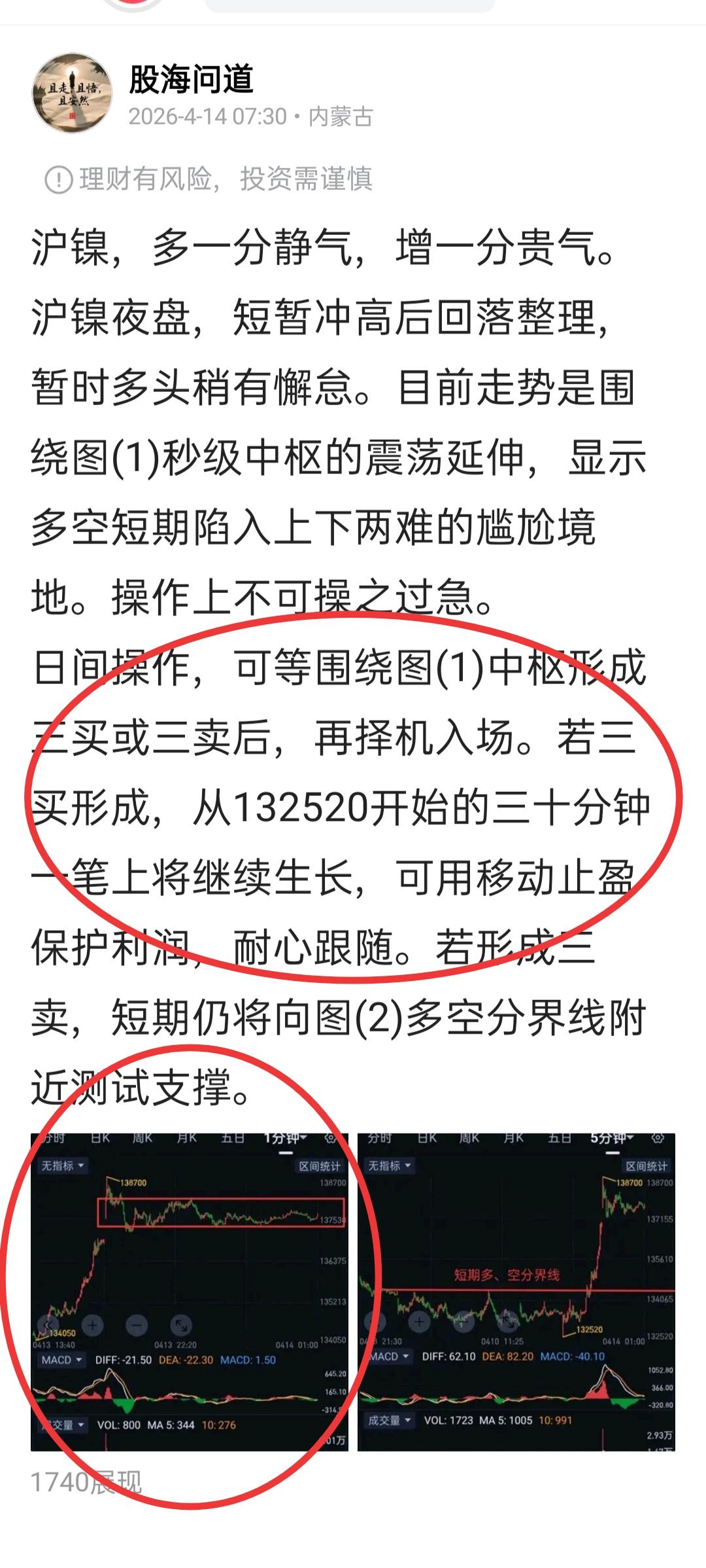 沪镍，披荆斩棘，重塑人设。             沪镍，日盘围绕图(1)秒级中