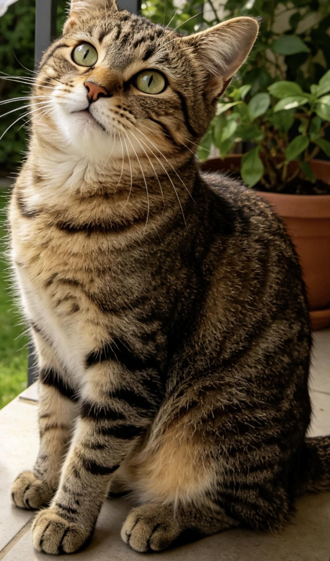 这周彻底被我家逆子猫拿捏了！晒衣服时它跳上来薅衣架，直接把白T恤薅到楼下去了，还