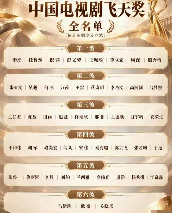 飞天奖出席阵容全名单飞天奖出席阵容名单 期待！ ​​​