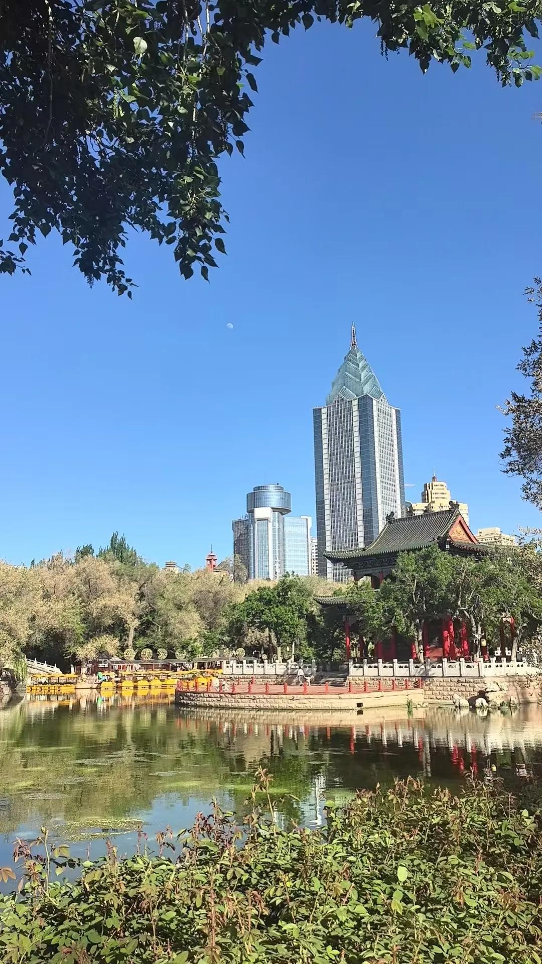 回到了乌鲁木齐，真的感觉家乡好美，蓝天白云，树绿水清。

五一小长假去银川旅游4