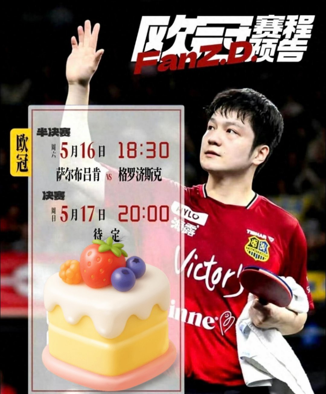 5.1720:00欧冠联赛决赛，萨尔布吕肯vs尼姆蒙彼利埃。 