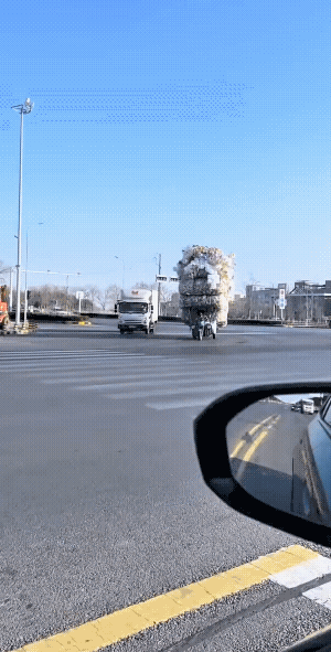 超高超宽超长，虽然没有超重，但的重心可能不稳。
行驶的路上，一股风刮来，可能都抵