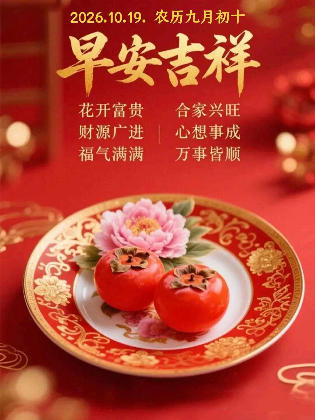 ☀️²⁰²⁶/10.19. 九月初十🏡❤️周一顺遂, 开心快乐💜🌻所有丰盈