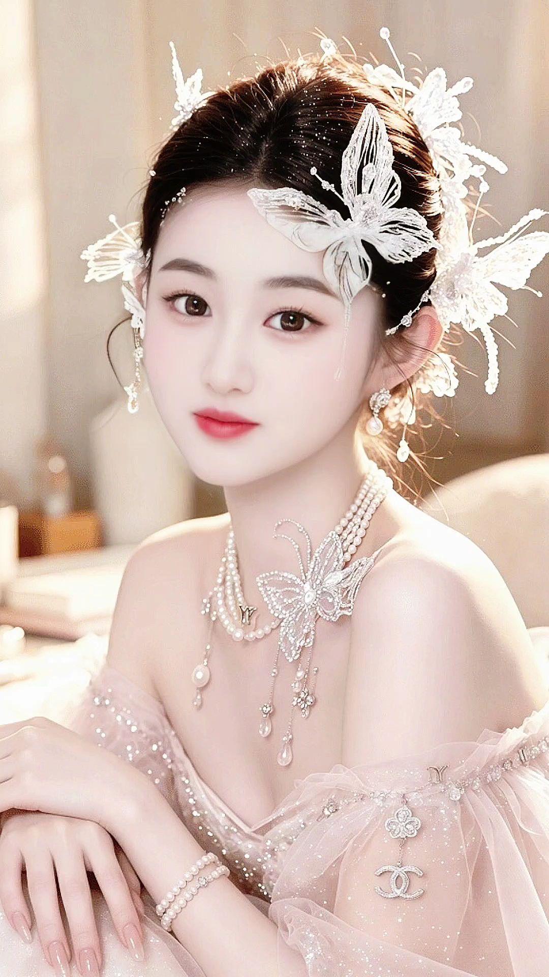 梦幻蝶饰风格 尝试不同风格妆容的自己 粉色花漾妆造 公主璀璨星河妆 唯美感发饰