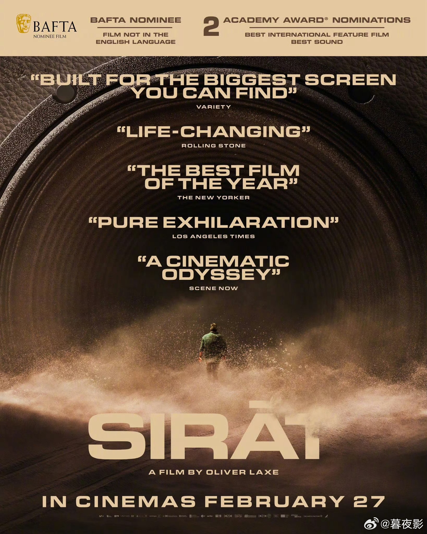 颁奖季热门影片《接近终点 》发布英国版海报，将于2月27日在英国和爱尔兰上映，海