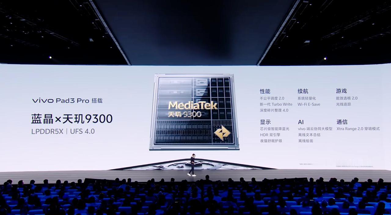 vivo Pad3 Pro，天玑9300处理器，安兔兔跑分超200W。
13寸的