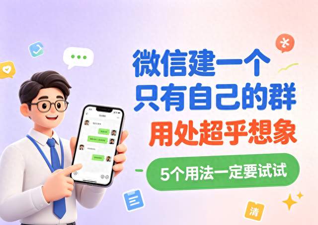 微信建一个只有自己的群，用处超乎想象，5个用法一定要试试