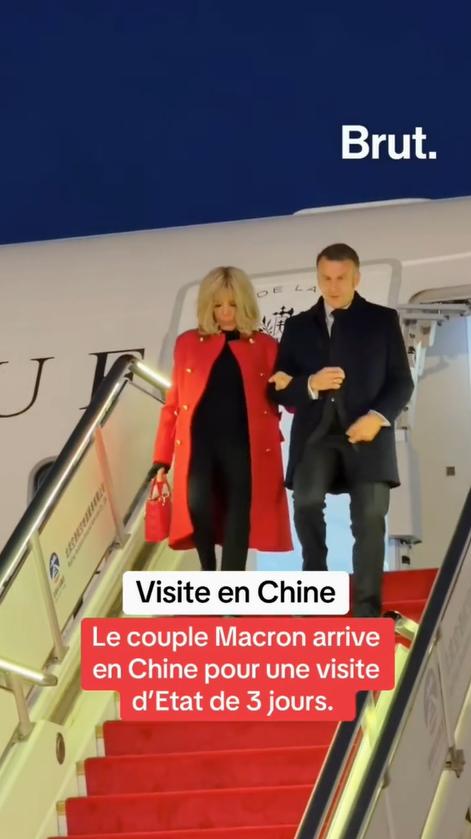 法国媒体镜头下的马克龙与布里吉特！只见总统先生穿风衣与西服，一身正装彰显绅士范儿