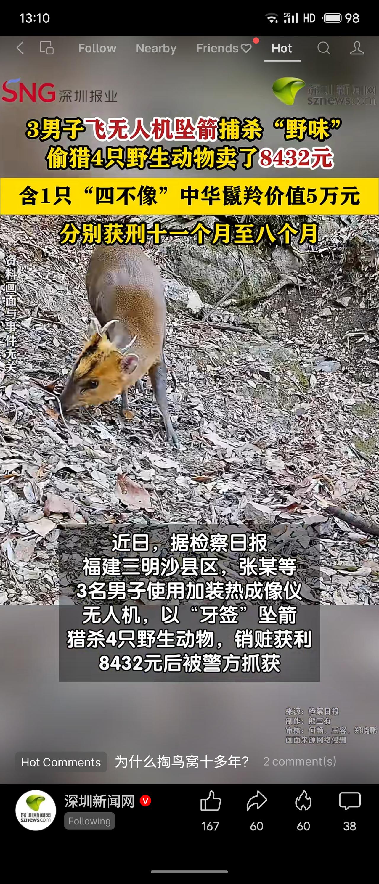 福建三明3名男子用热成像无人机配坠箭，猎杀黄麂3只及价值5万元的中华鬣羚等4只野