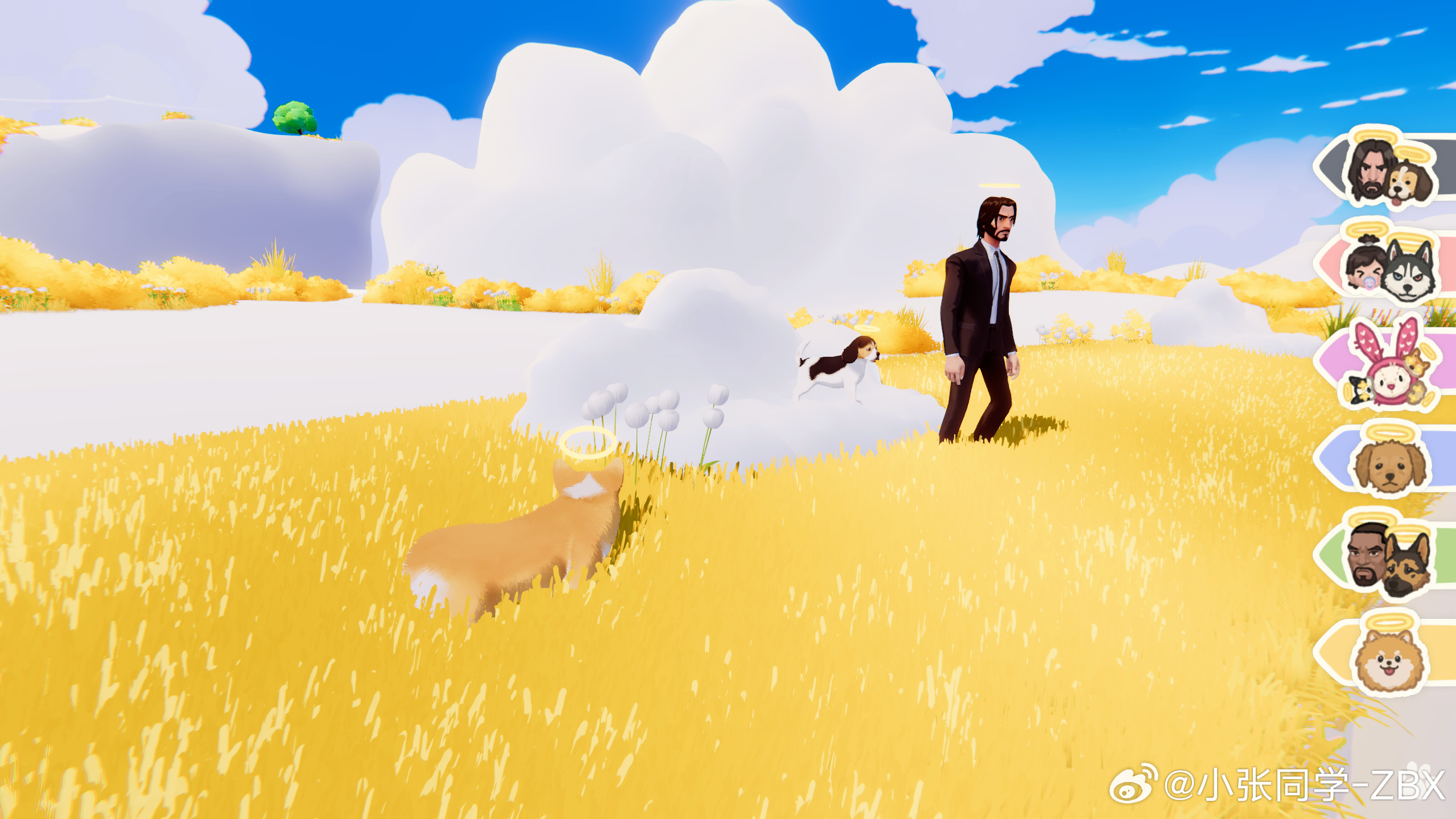 在Steam买了个游戏叫《我的小柯基》。作为爱狗人士，尤其喜欢柯基的小张，小红书