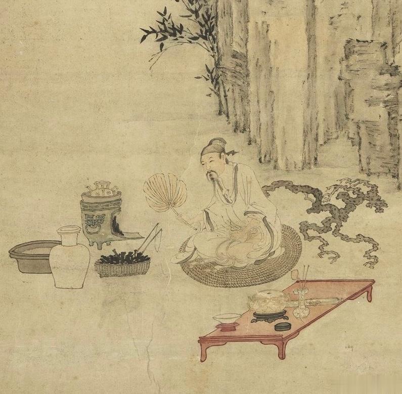 怪木蟠枝作凭几 ​​​