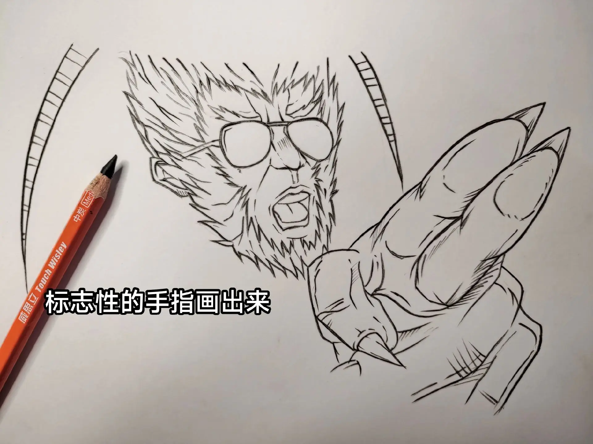葡萄美酒夜光杯 天兵天将满天飞. 手绘绘画工具：威思立炭笔
