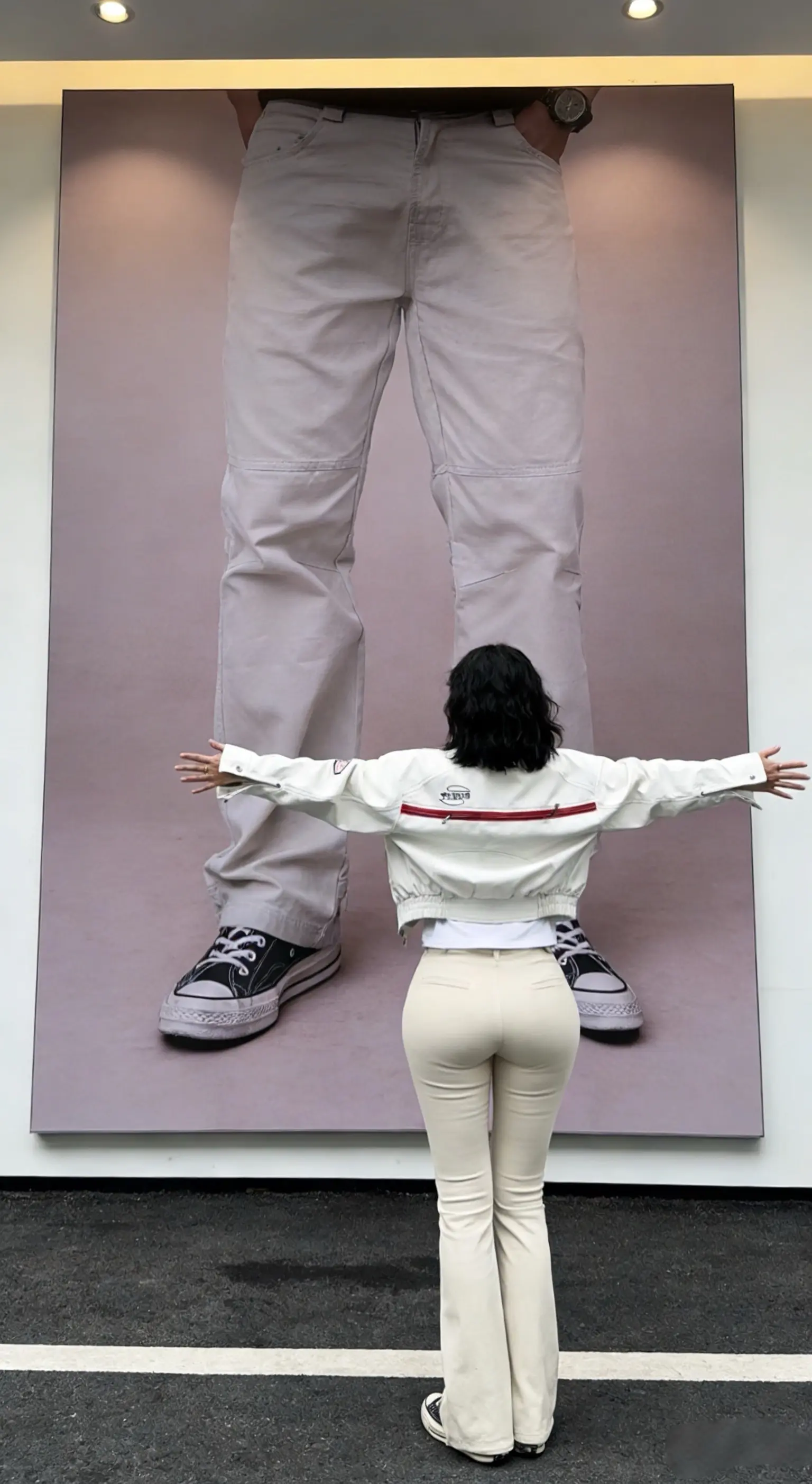 弯刀立裁拼接工装裤四季机能风可调节直筒裤简约透气休闲长裤