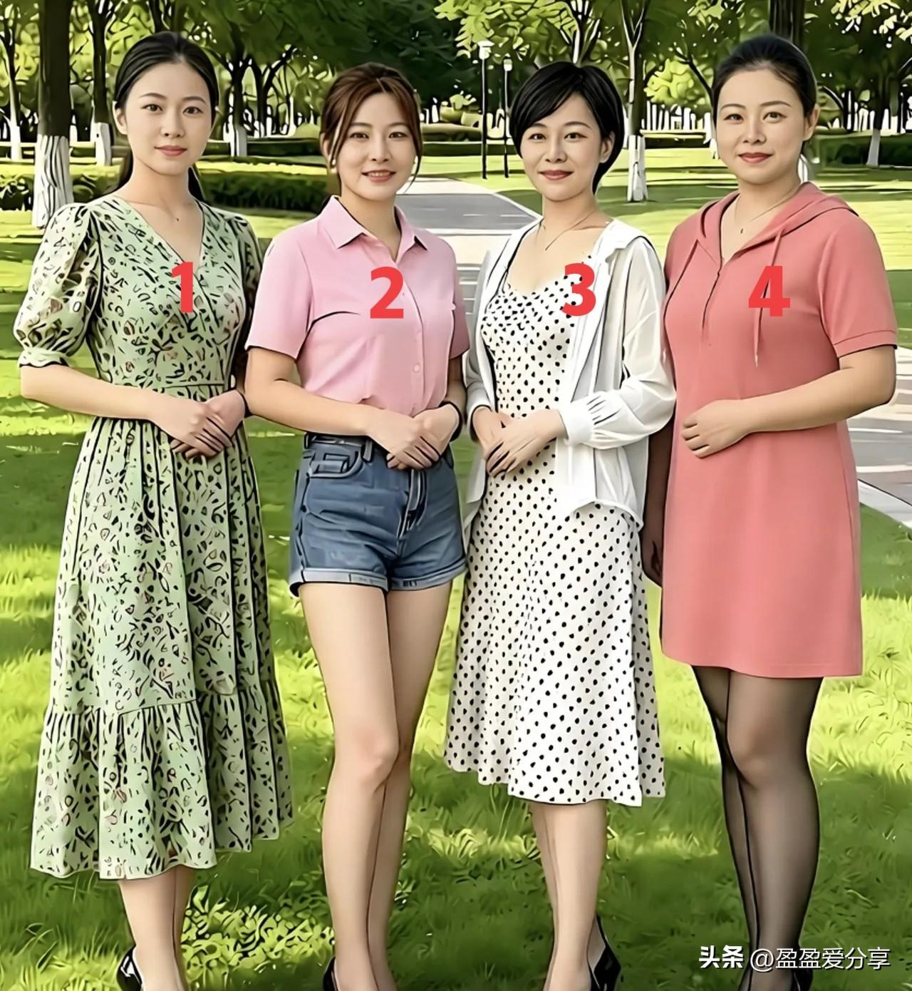 4个美女彩礼一样多，我选1号，你对哪个最心动