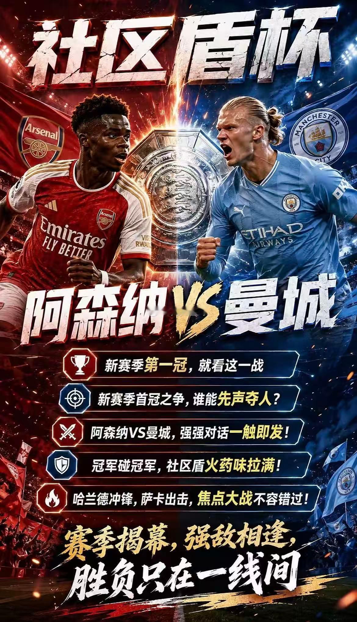 周日001：英社区盾        阿森纳VS曼城2026.8.16      