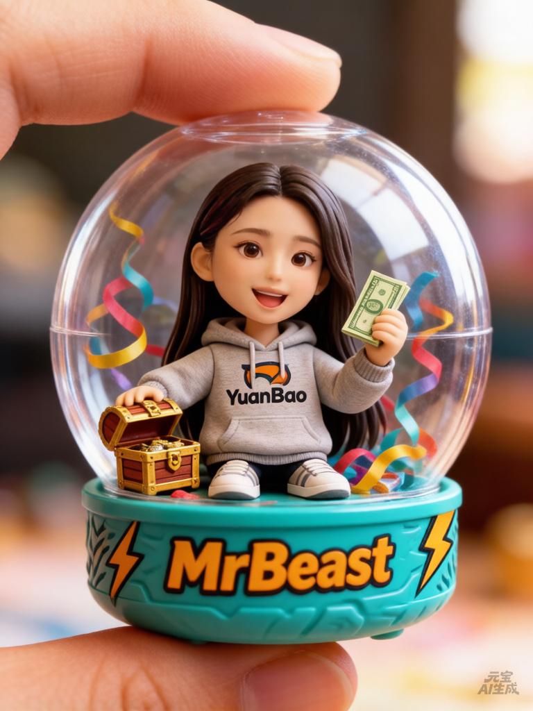 超萌的YuanBao雪球盲盒，惊喜满满！🎁💰🎁