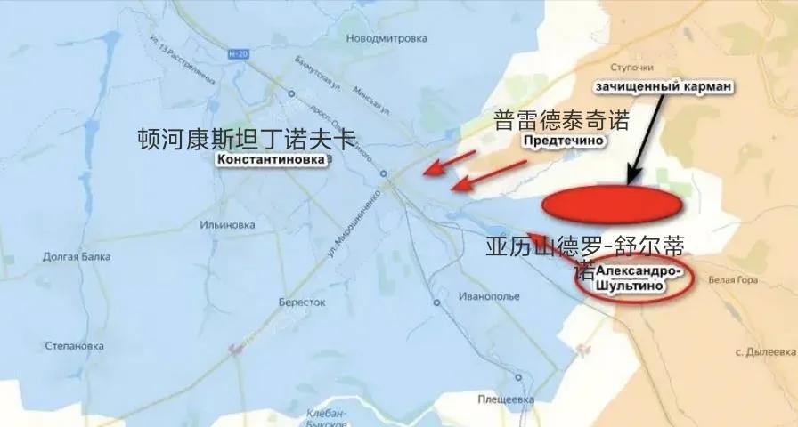 俄军南部集群第4摩步旅的突击部队攻占了亚历山德罗-舒尔蒂诺，打开了从东南方向进攻