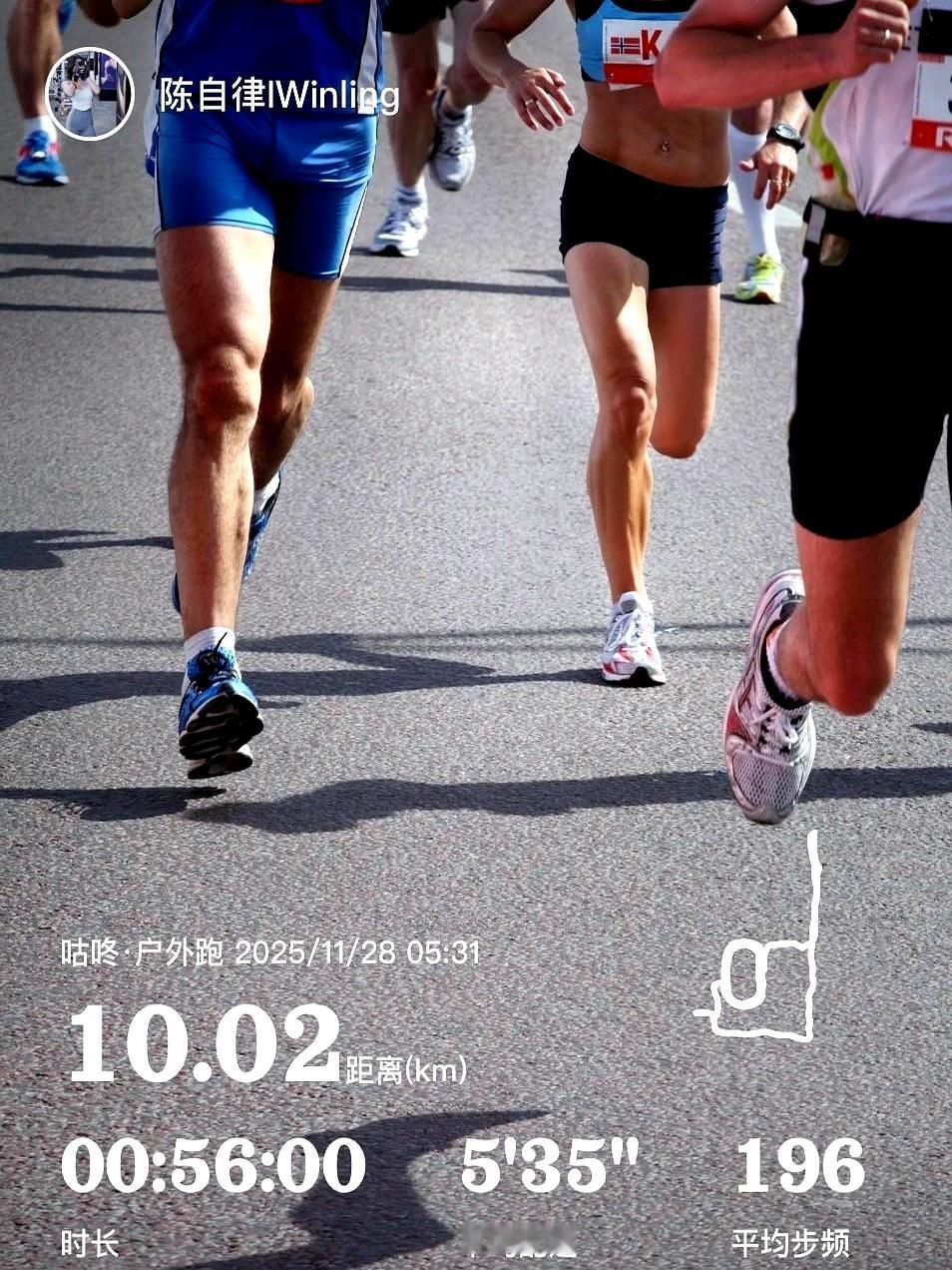 恢复跑🏃‍♀️10k
 

前些天她只能眼巴巴看着窗外，身体里的那股劲儿没处使