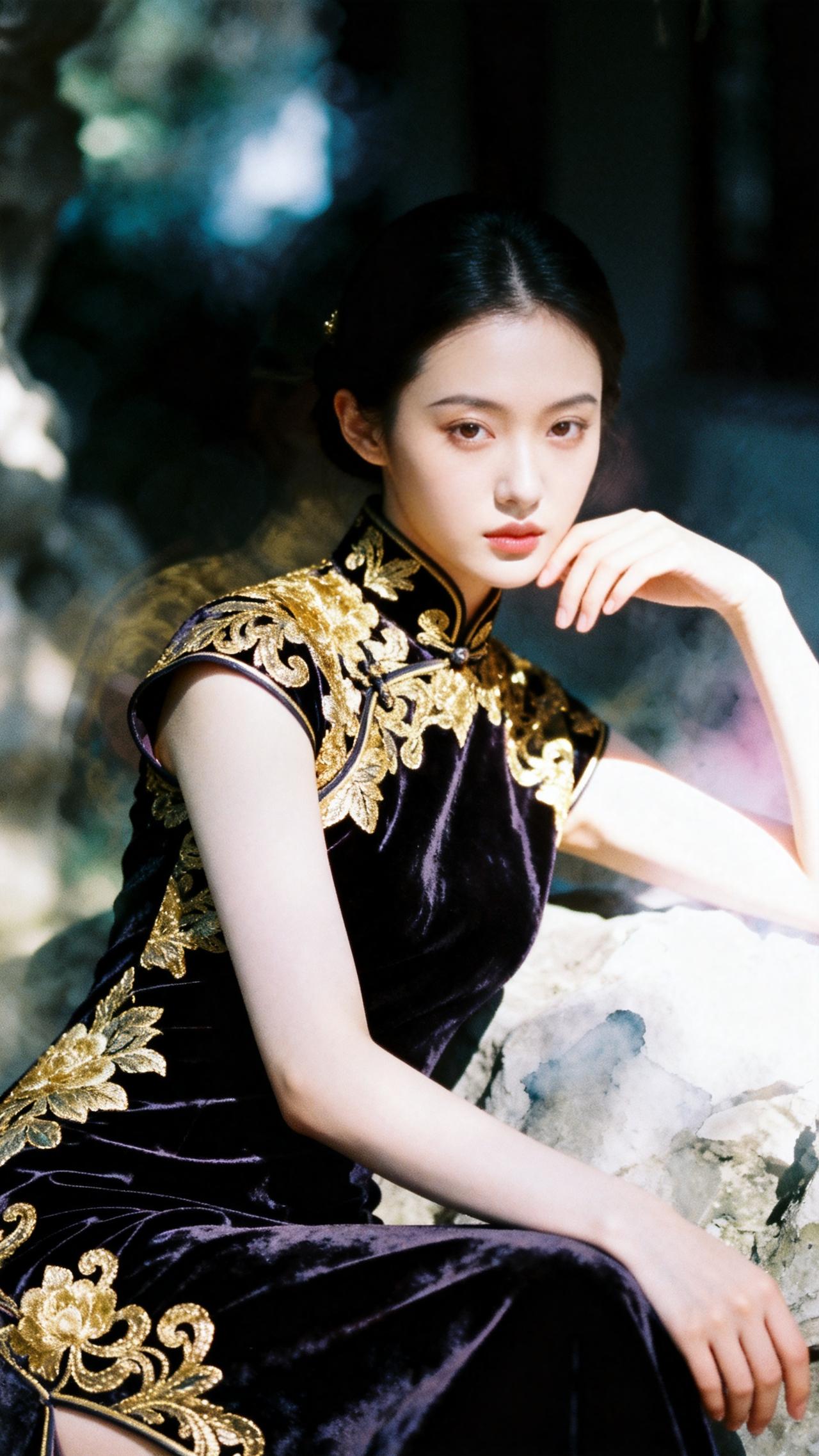高清美女旗袍高雅气质美女美女人像群