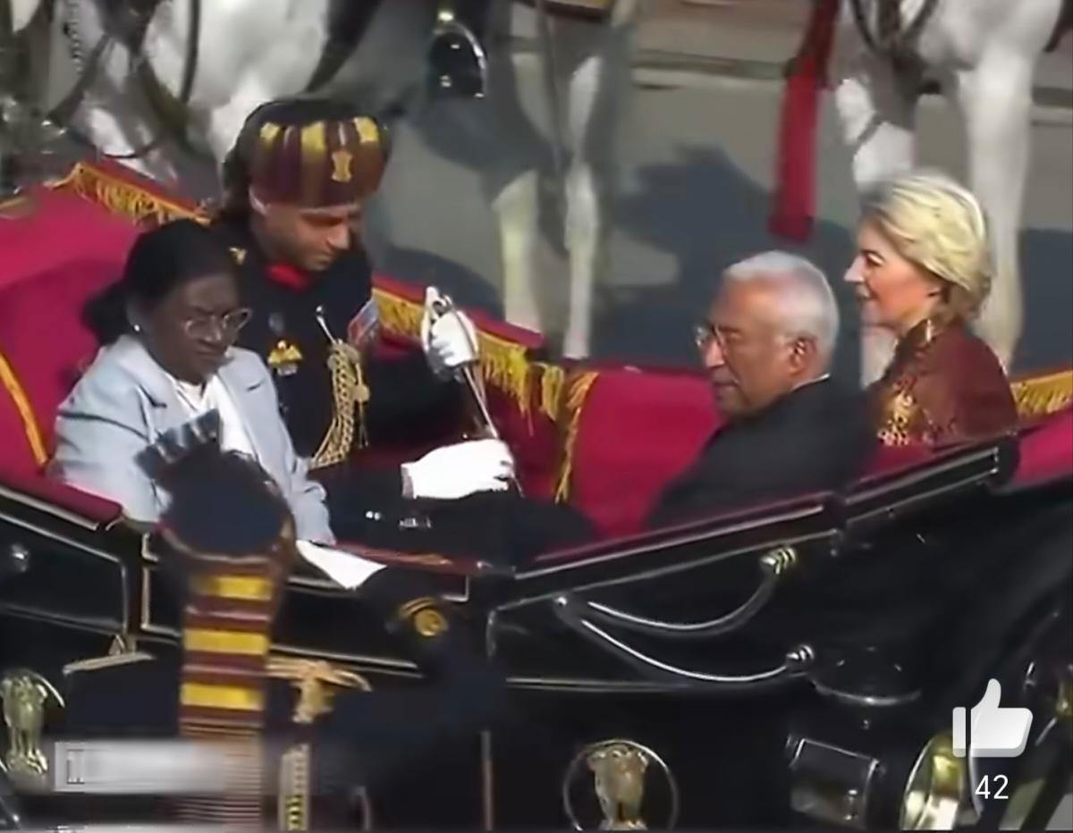 欧盟派兵出席印度阅兵，冯德莱恩与科斯塔以联合首席嘉宾身份出席。
2026年1月2