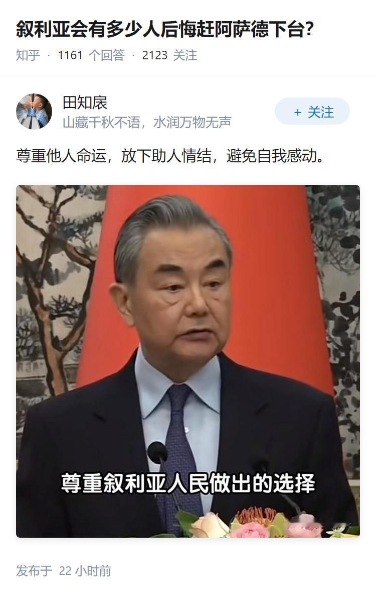 叙利亚会有多少人后悔赶阿萨德下台？