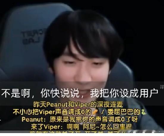 Peanut（韩华打野）与Viper（韩华AD）作为同队队友，深夜连麦多发生在直